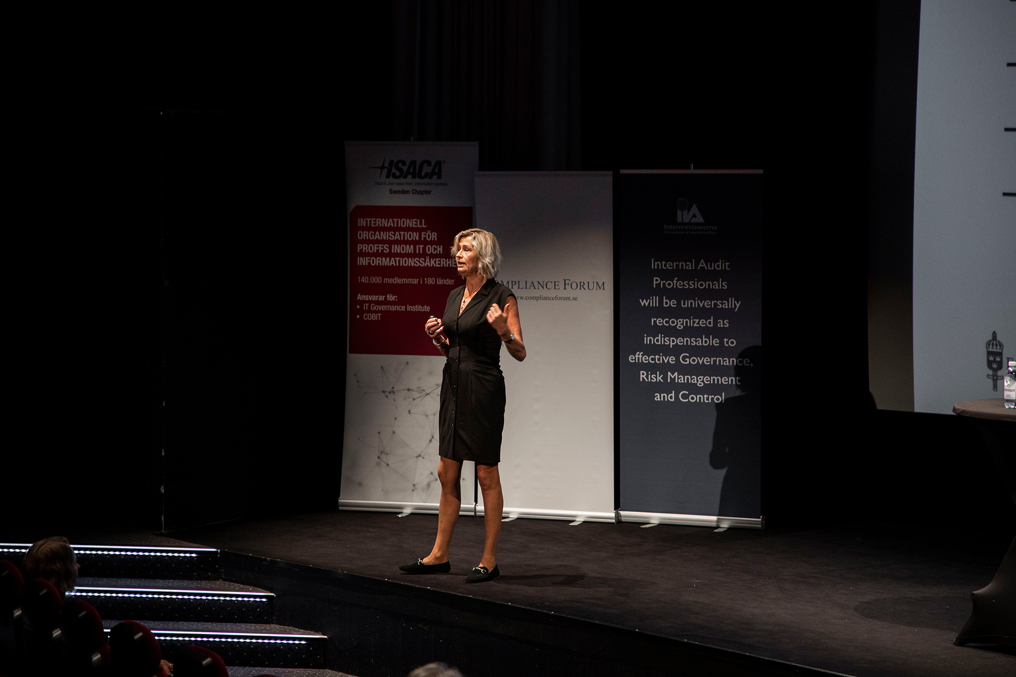 Pia Gruvö from MUST on stage at the GRC 2019